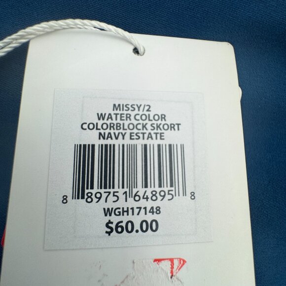 NWT Lady Hagen Blue Yellow White Golf Skort Size 2 - Picture 7 of 7